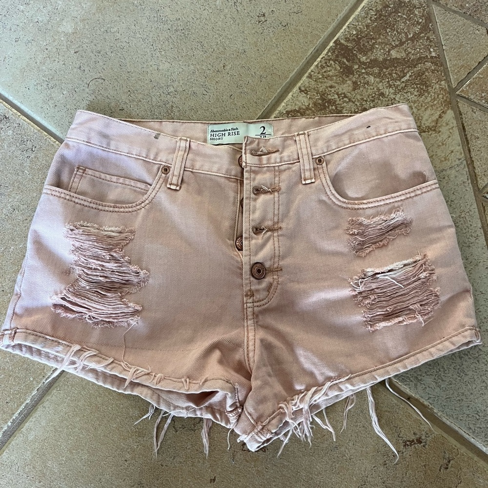 Pink Abercrombie and Fitch shorts. Size 2
